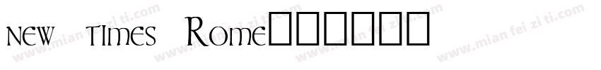 new times Rome字体转换
